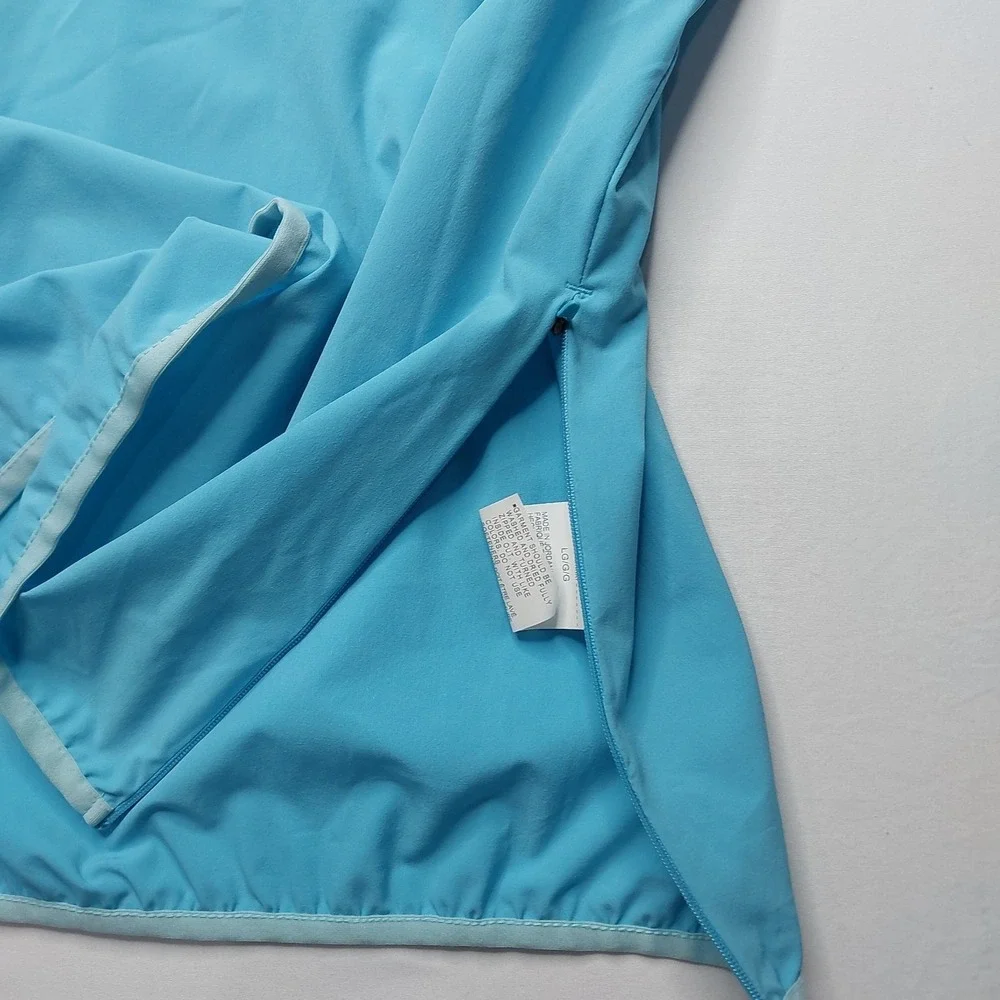 Under Armour Storm Golf Pullover Large Half Zip Short Sleeve Top Light Blue